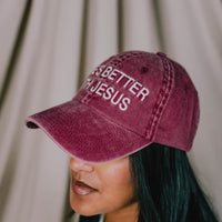 "LIFE'S BETTER WITH JESUS" HAT