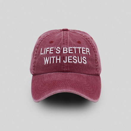 "LIFE'S BETTER WITH JESUS" HAT