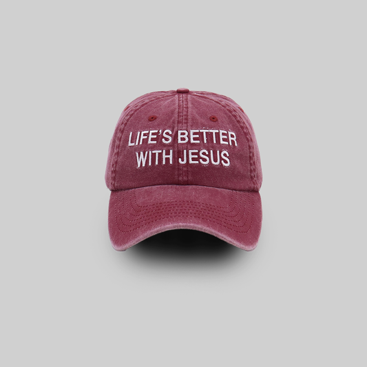 "LIFE'S BETTER WITH JESUS" HAT